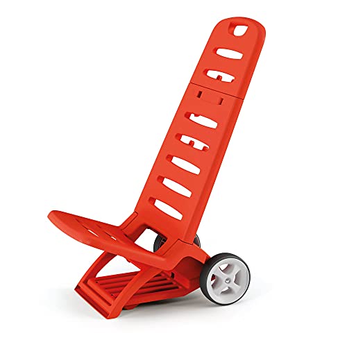 Rollbarer und zusammenklappbarer Campingstuhl/Strandstuhl mit Belastbarkeit bis 110 kg. 2 in 1 Design, umwandeln zum Transport Trolley möglich (Rot) von Kreher