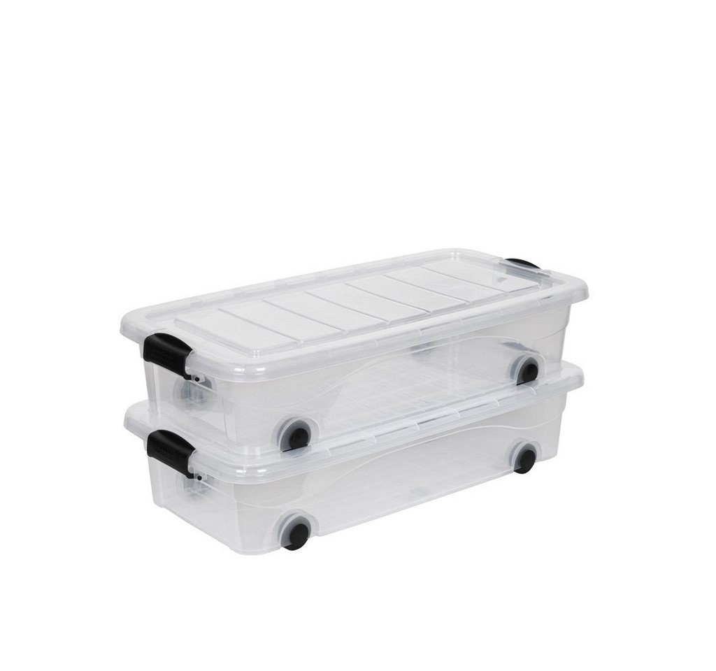 Kreher Rollladenbox 2 x Unterbett Box 30 Liter mit Deckel in Transparent, Stapelbar Kreher Rollladenbox 2 x Unterbett Box 30 Liter mit Deckel in Transparent, Stapelbar von Kreher