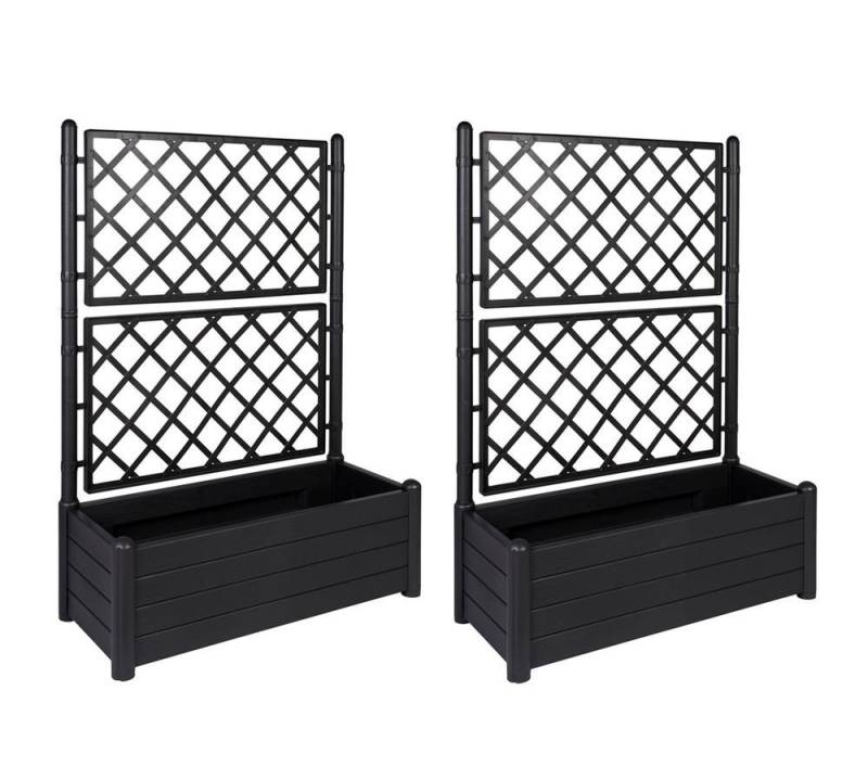 Kreher Spalier 2 x XL Spalier in Holz Optik in Anthrazit (breite Version), 2 St. von Kreher