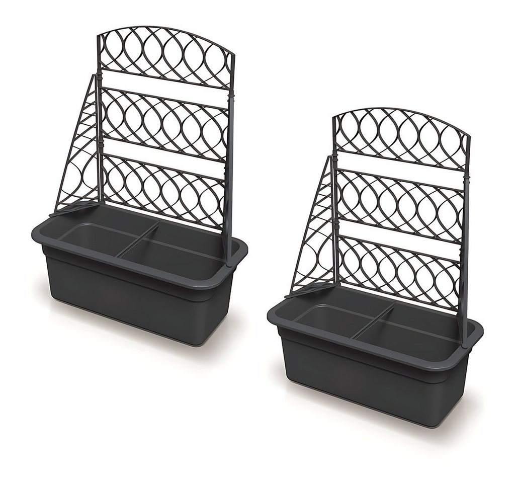 Kreher Spalier 'Bloomie' aus Kunststoff in Anthrazit (Set wählbar), 2 St. von Kreher