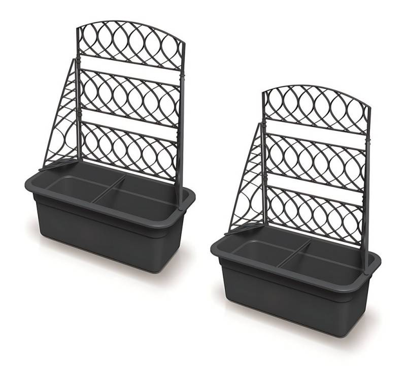 Kreher Spalier 'Bloomie' aus Kunststoff in Anthrazit (Set wählbar), 2 St. von Kreher