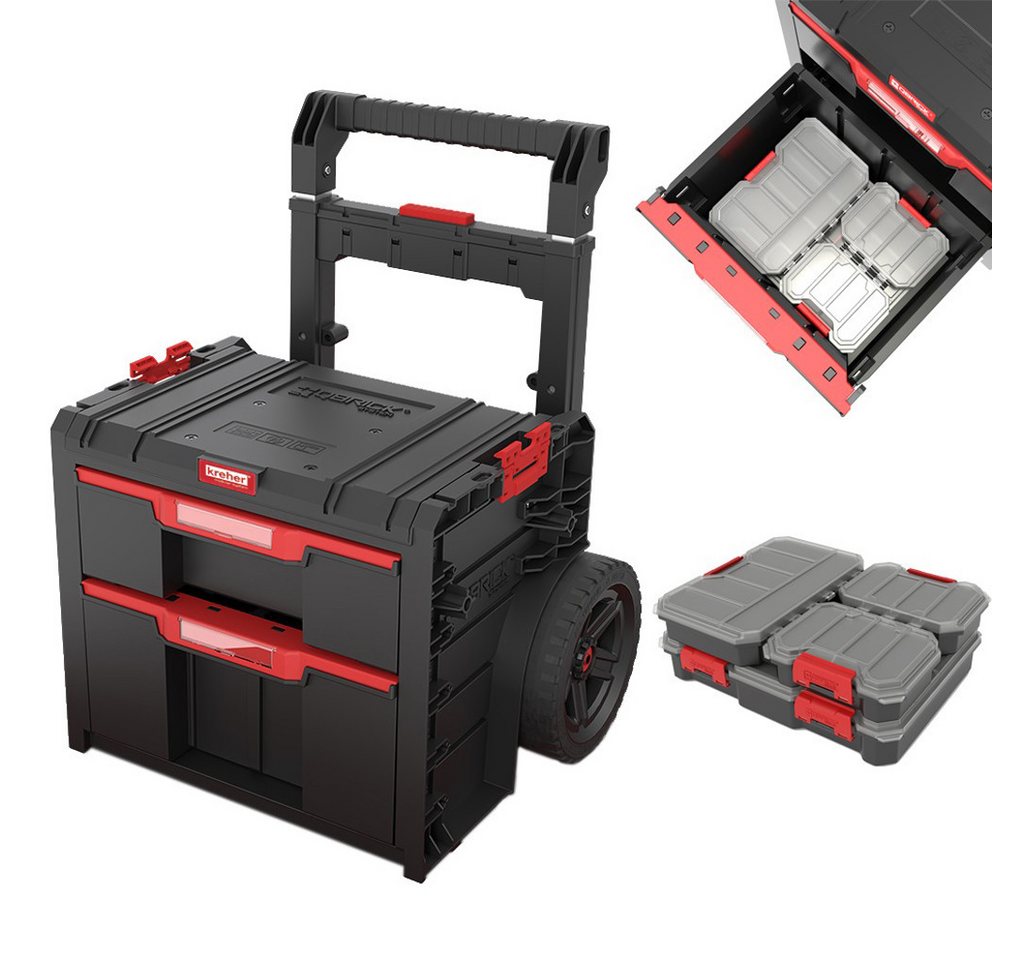 Kreher Werkstattwagen 'Q-Brick PRO', mobiler Werkstattwagen, modular wählbar, anpassbar, Cart PRO D2 von Kreher