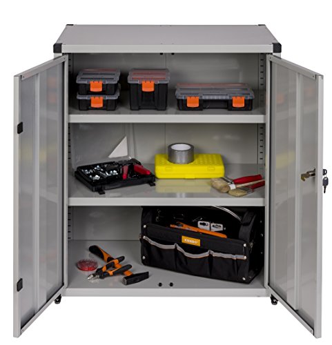 Kreher XL Metallschrank in Hellgrau mit 2 höhenverstellbaren Böden. Außenmaß 80 x 44 x 93 cm. Solide Konstruktion, TÜV geprüft. Kreher XL Metallschrank in Hellgrau mit 2 höhenverstellbaren Böden. Außenmaß 80 x 44 x 93 cm. Solide Konstruktion, TÜV geprüft. von Kreher