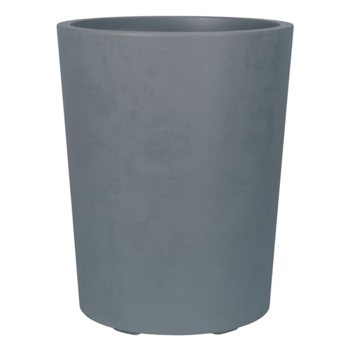 Kreher XL Pflanzkübel Pflanztopf Millennium mit 48 Liter Volumen! Doppelwandig in Einer tollen Naturstein Optik! Robust und pflegeleicht. Maße: 43 x 53 cm (ØxH) (Grau) von Kreher