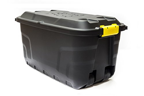 Kreher XL Transportbox/Kissenbox mit 75 Liter Fassungsvermögen und vier Rollen! Abnehmbarer und abschließbarer Deckel, Nässe-geschützt und in robuster Ausführung! 77 x 42 x 40 cm! von Kreher