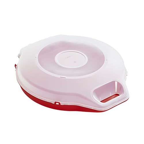 Kreher XL Weihnachtskranzbox Kranzbox Girlandenbox in Rot mit Transparenten Deckel. Ideal für Kränze mit bis zu einem Durchmesser von 55 cm! (2) von Kreher