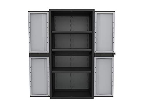 Kreher XXL Kunststoffschrank mit 3 höhenverstellbaren Böden und abschließbaren Türen. Maße BxTxH in cm: 89,7 x 53,7 x 180 cm Kreher XXL Kunststoffschrank mit 3 höhenverstellbaren Böden und abschließbaren Türen. Maße BxTxH in cm: 89,7 x 53,7 x 180 cm von Kreher