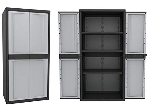 Kreher XXL Set: Jumbo Spindschrank für Besen und Sperrige Gegenstände + Jumbo Schrank Mit Verstellbaren Böden. Grau. Abschließbar. Maße Pro Schrank BxTxH Ca. 89 x 54 x 180 cm Kreher XXL Set: Jumbo Spindschrank für Besen und Sperrige Gegenstände + Jumbo Schrank Mit Verstellbaren Böden. Grau. Abschließbar. Maße Pro Schrank BxTxH Ca. 89 x 54 x 180 cm von Kreher