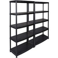 Set: 2 x Kreher DELUXE - Schwerlastregal 18 Zoll (Schwarz) von Kreher