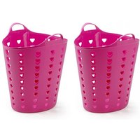 Set: 2 x Kreher Flexibler Tragekorb 65 Liter (Pink) von Kreher