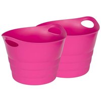 Set: 2 x Kreher Multifunktionskorb "Honey" 42 Liter (Pink) von Kreher