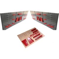 Werkzeugwandset 2: 2 x KREHER Werkzeugwand mit 14 tlg. Hakenset + 1 x 22 tlg. Werkzeughaltersortiment von Kreher