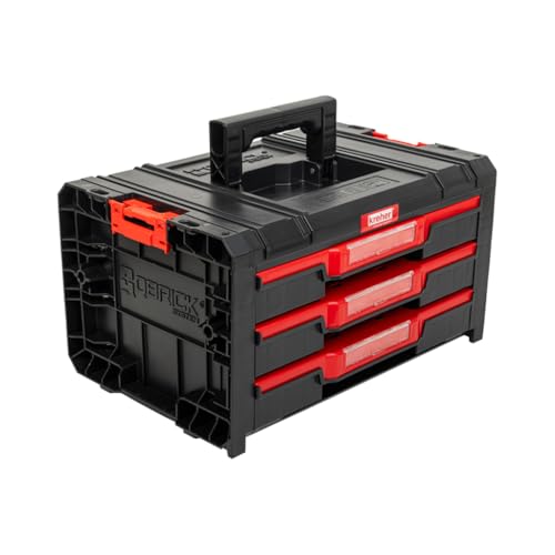 XL Modular Wählbar Werkzeugtrolley, Werkstattkoffer Set, Werkstattwagen Set aus"Q-Brick" Serie mit viel Zubehör! Der mobile Alleskönner - Privat & Gewerbe (Schubladen Werkzeugbox Drawer3) von Kreher