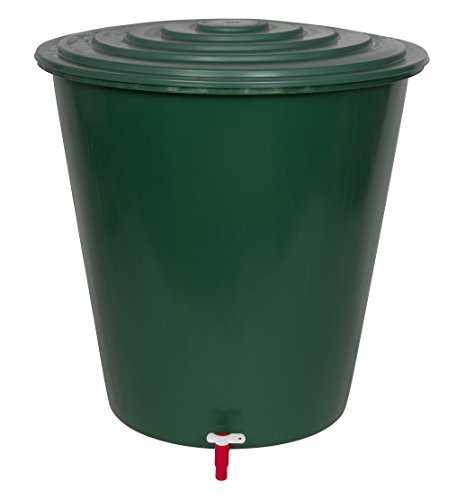 XL Wassertank 210 Liter aus Kunststoff in Grün. Inklusive Wasserhahn (optional zu montieren) und Deckel mit Sicherheitsverschluss! Topp für den Garten! von Kreher