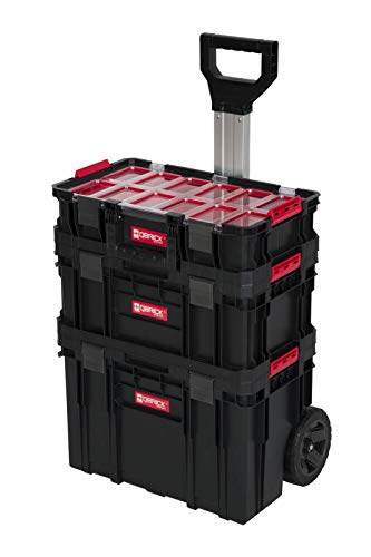 XL Werkzeugtrolley, Werkstattkoffer Set, Werkstattwagen Set ausQ-Brick Serie mit viel Zubehör! B x T x H in cm: 53 x 38 x 98 cm ! (Set 5) von Kreher