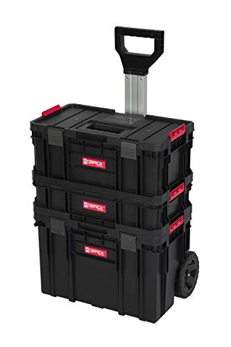 XL Werkzeugtrolley, Werkstattkoffer Set, Werkstattwagen Set ausQ-Brick Serie mit viel Zubehör! B x T x H in cm: 53 x 38 x 98 cm ! Der Mobile Alleskönner - Privat & Gewerbe (Set 3) von Kreher