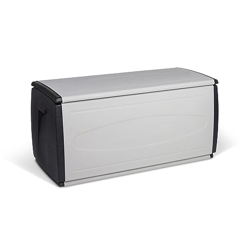 Kreher XXL Kissenbox, Terrassenbox 308 Liter mit Rollen für Kissen, Stuhlauflagen, Pakete und mehr. Maße 120 x 54 x 57 cm von Kreher