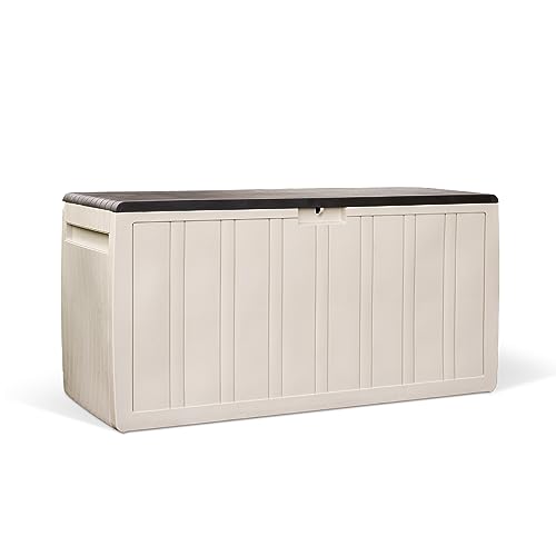 XXL Kissenbox/Auflagenbox Leonardo in Creme-Weiß mit 270 Liter Nutzvolumen- robust, abwaschbar und einfach im Aufbau von Kreher