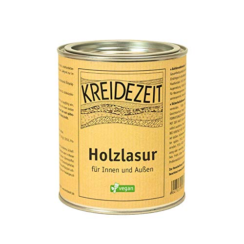 Holzlasur für Innen und außen 0,75 l farbig (Ebenholz) von Kreidezeit