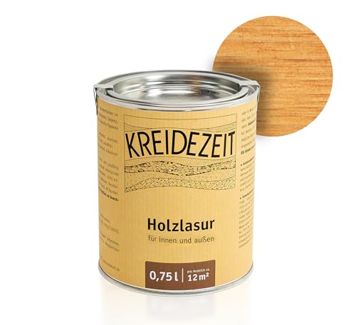 Holzlasur für Innen und außen 0,75 l farbig (Lärche) von Kreidezeit