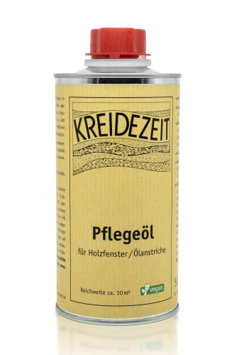 Kreidezeit Pflegeöl - farblos/transparent und wetterfest - Holzschutz für Außen mit Leinöl 500ml, 2411 von Kreidezeit