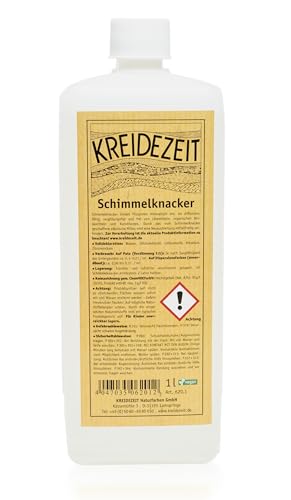 Kreidezeit Schimmelknacker – Biozidfreies Mittel gegen Schimmel | Pilzsporen bindend | Diffusionsfähig & Alkalisch | Vergilbungsfrei | Vegan (1 L) von Kreidezeit