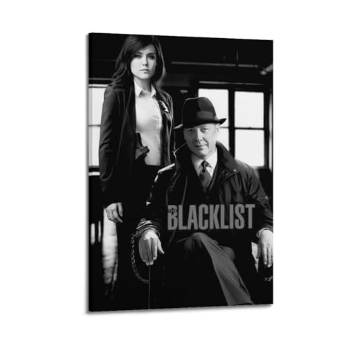 Krem Blacklist Poster auf Leinwand, Geschenk für Freunde, Schlafzimmer, Wohnzimmer, Dekoration, moderne Ästhetik, 30 x 45 cm, Rahmenstil Krem Blacklist Poster auf Leinwand, Geschenk für Freunde, Schlafzimmer, Wohnzimmer, Dekoration, moderne Ästhetik, 30 x 45 cm, Rahmenstil von Krem