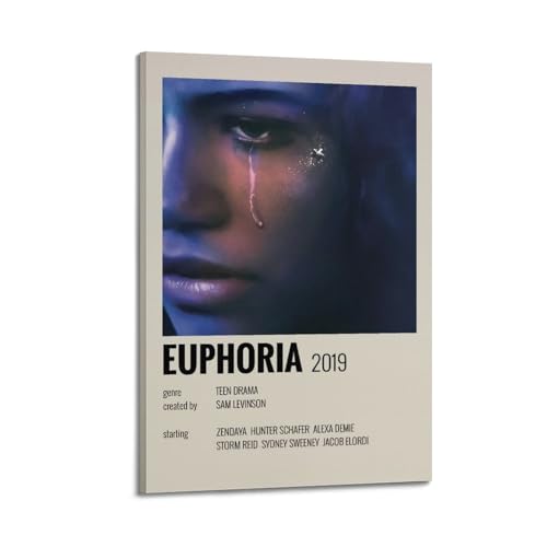 Krem Euphoria Poster, Wandkunst, Leinwand, Geschenk für Freunde, Schlafzimmer, Wohnzimmer, Dekoration, modern, ästhetisch, 30 x 45 cm, Rahmen-Stil von Krem