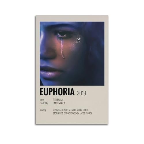 Krem Euphoria Poster, Wandkunst, Leinwand, Geschenk für Freunde, Schlafzimmer, Wohnzimmer, Dekoration, modern, ästhetisch, 40 x 60 cm, ungerahmt von Krem