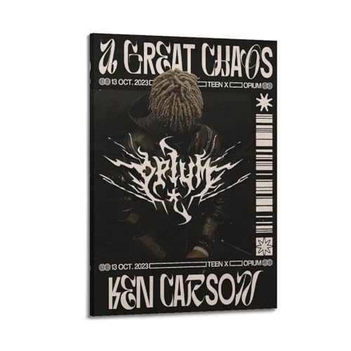 Krem Ken Carson Poster auf Leinwand, Geschenk für Freunde, Schlafzimmer, Wohnzimmer, Dekoration, moderne Ästhetik, 30 x 45 cm, Rahmenstil Krem Ken Carson Poster auf Leinwand, Geschenk für Freunde, Schlafzimmer, Wohnzimmer, Dekoration, moderne Ästhetik, 30 x 45 cm, Rahmenstil von Krem