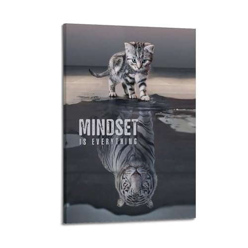 Krem Mindset Is Everything Poster Wandkunst Leinwand Geschenk für Freund Schlafzimmer Wohnzimmer Dekor Modern Ästhetik 40 x 60 cm Rahmen Stil Krem Mindset Is Everything Poster Wandkunst Leinwand Geschenk für Freund Schlafzimmer Wohnzimmer Dekor Modern Ästhetik 40 x 60 cm Rahmen Stil von Krem