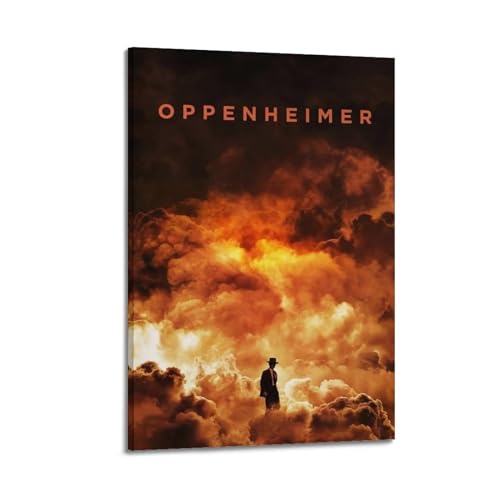 Krem Oppenheimer Poster Wandkunst Leinwand Geschenk für Freund Schlafzimmer Wohnzimmer Dekor Modern Ästhetik 20 x 30 cm Rahmenstil von Krem