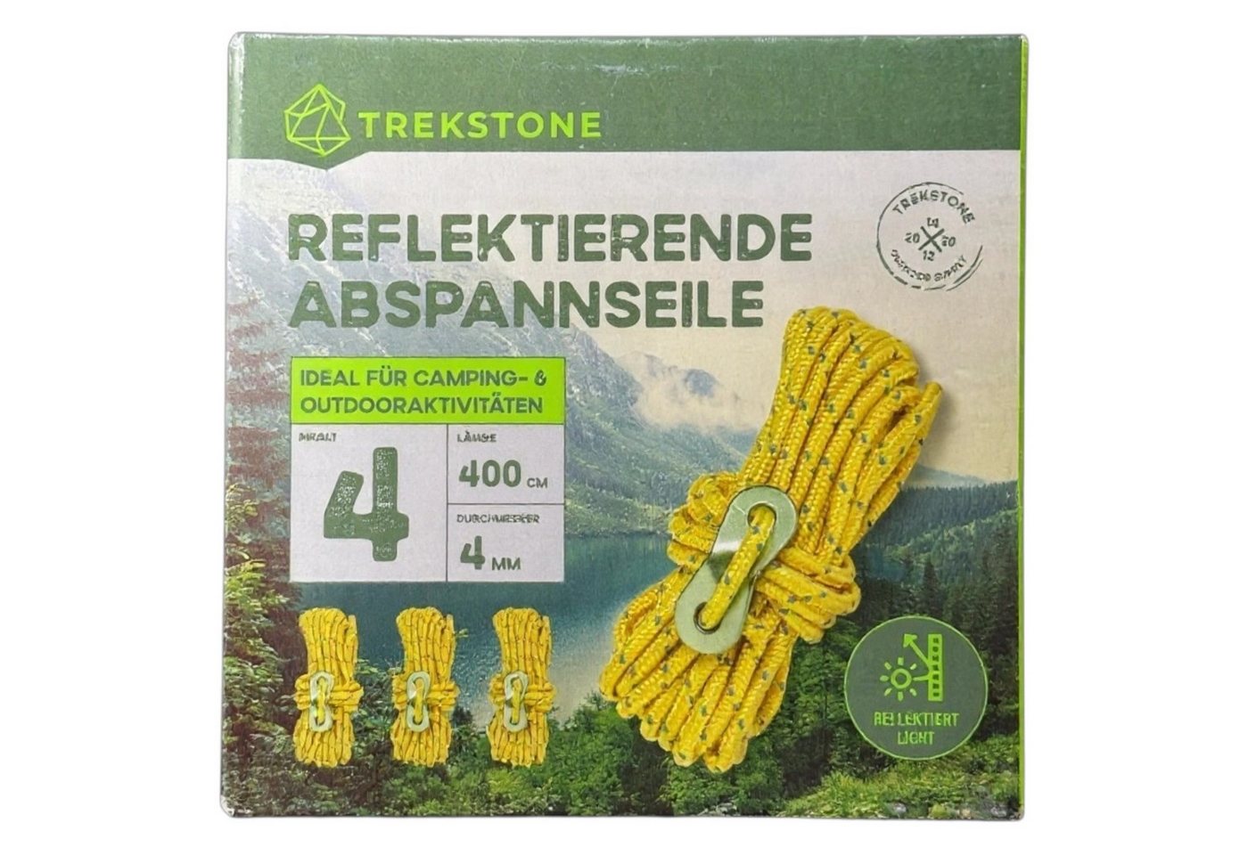Kremer Seilhaken Trekstone 4x Reflektierende ABSPANNSEILE Ø 4mm Länge 4 m Zeltschnur Kremer Seilhaken Trekstone 4x Reflektierende ABSPANNSEILE Ø 4mm Länge 4 m Zeltschnur von Kremer