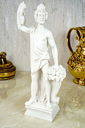 Kremers Schatzkiste Alabaster Deko Figur Dionysos Gott des Weins 25cm Skulptur Statue weiß Bacchus von Kremers Schatzkiste