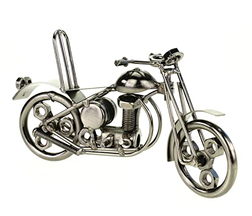 Kremers Schatzkiste Deko Oldtimer Motorrad aus Metall 18 cm Dekoration Geldgeschenk Bike Shopper von Kremers Schatzkiste