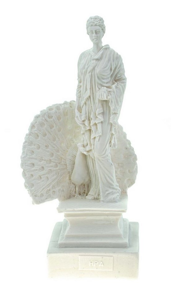 Kremers Schatzkiste Dekofigur Alabaster Deko Figur Hera mit Pfau 16 cm von Kremers Schatzkiste