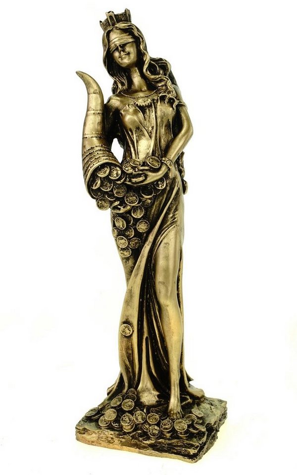 Kremers Schatzkiste Dekofigur Alabaster Figur Fortuna mit Füllhorn Göttin des Glücks 28 cm von Kremers Schatzkiste