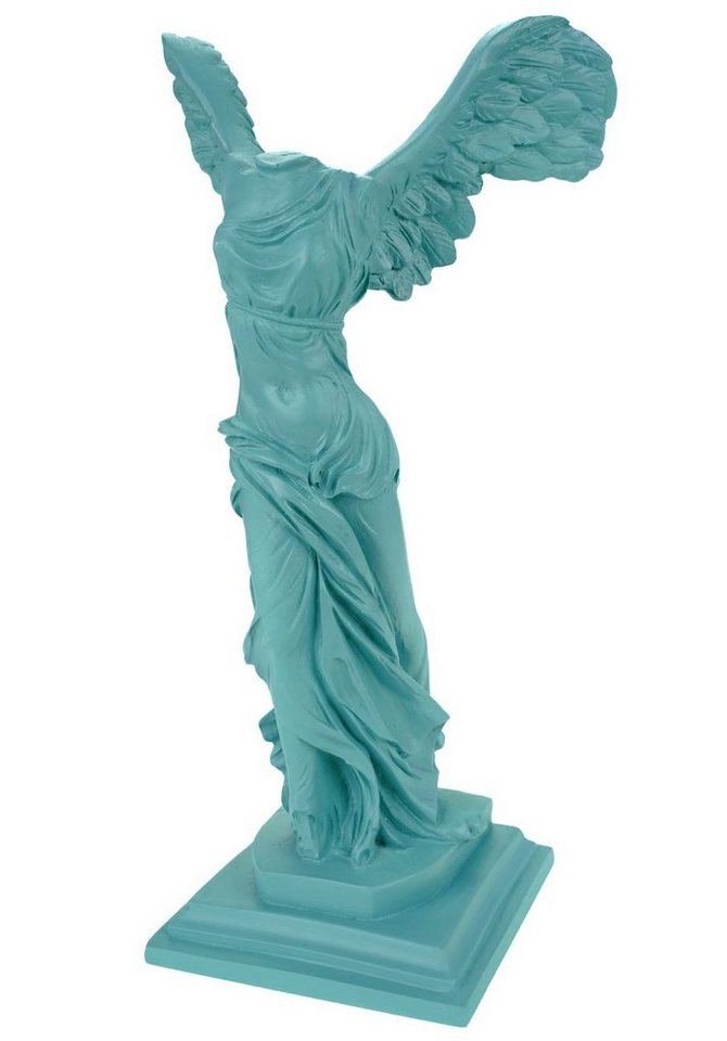Kremers Schatzkiste Dekofigur Alabaster Nike Siegesgöttin von Samothrake Figur Skulptur 29 cm Türkis Siegesdenkmal von Kremers Schatzkiste