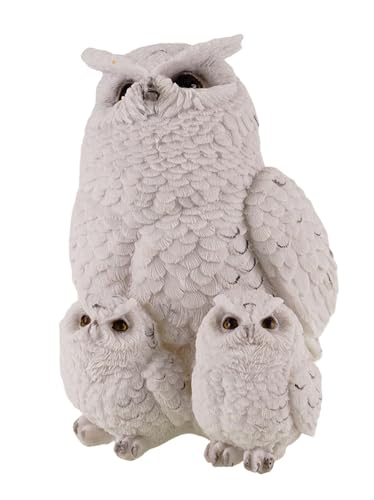 Kremers Schatzkiste Dekofigur Eule mit 2 Kücken weiß - Skulptur 17 cm Deko Figur Vogel Geschenk Tier Polyresin Eulenfigur Uhu Kremers Schatzkiste Dekofigur Eule mit 2 Kücken weiß - Skulptur 17 cm Deko Figur Vogel Geschenk Tier Polyresin Eulenfigur Uhu von Kremers Schatzkiste