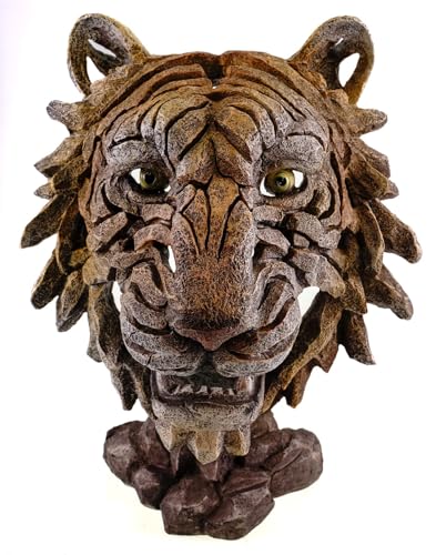 Kremers Schatzkiste Dekofigur Löwenkopf - modern 40cm aus Polyresin Figur Deko Skulptur Statue Tierfigur Tiger Afrika Lion von Kremers Schatzkiste