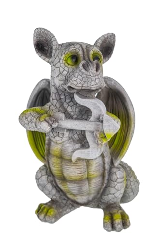 Kremers Schatzkiste Drachenkind mit Pfeil & Bogen Süße Gartenfigur Deko 25 cm für den Garten Amor von Kremers Schatzkiste