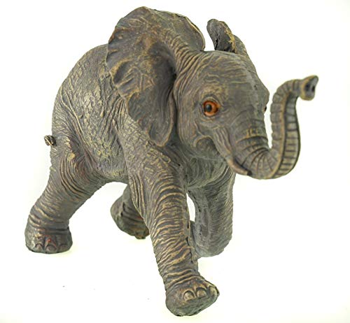 Kremers Schatzkiste Elefant rennend 24 cm Afrika Garten Glück Tierfigur Skulptur In + Outdoor von Kremers Schatzkiste