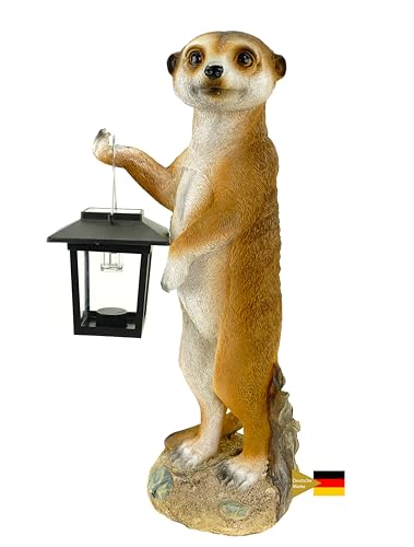 Kremers Schatzkiste Erdmännchen Eddy Gartenfigur mit LED Solarlaterne Wetterfest Handbemalte Polyresin-Deko 38 cm Dämmerungssensor Kaltweißes LED-Licht Perfekt für Garten Terrasse oder Geschenkidee Kremers Schatzkiste Erdmännchen Eddy Gartenfigur mit LED Solarlaterne Wetterfest Handbemalte Polyresin-Deko 38 cm Dämmerungssensor Kaltweißes LED-Licht Perfekt für Garten Terrasse oder Geschenkidee von Kremers Schatzkiste