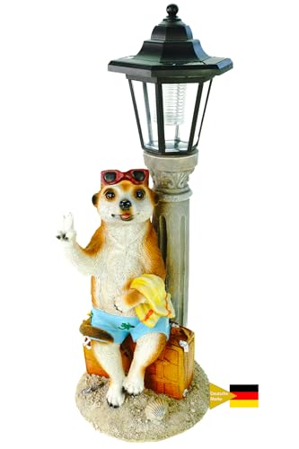 Kremers Schatzkiste Erdmännchen Urlauber Gartenfigur mit Solarlaterne 45 x 15 cm Handbemalte Wetterfeste Polyresin-Deko Dämmerungssensor 8 Std. Leuchtdauer Ideal für Garten,Terrasse Geschenkidee Kremers Schatzkiste Erdmännchen Urlauber Gartenfigur mit Solarlaterne 45 x 15 cm Handbemalte Wetterfeste Polyresin-Deko Dämmerungssensor 8 Std. Leuchtdauer Ideal für Garten,Terrasse Geschenkidee von Kremers Schatzkiste