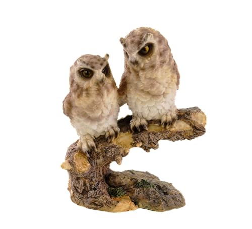 Kremers Schatzkiste Eulepaar auf AST Braun Handbemalte Polyresin Deko-Figur Uhu - Detailreiche Eulenskulptur 16x15x8 cm - Wohnzimmer Dekoration Eulenfigur Kremers Schatzkiste Eulepaar auf AST Braun Handbemalte Polyresin Deko-Figur Uhu - Detailreiche Eulenskulptur 16x15x8 cm - Wohnzimmer Dekoration Eulenfigur von Kremers Schatzkiste