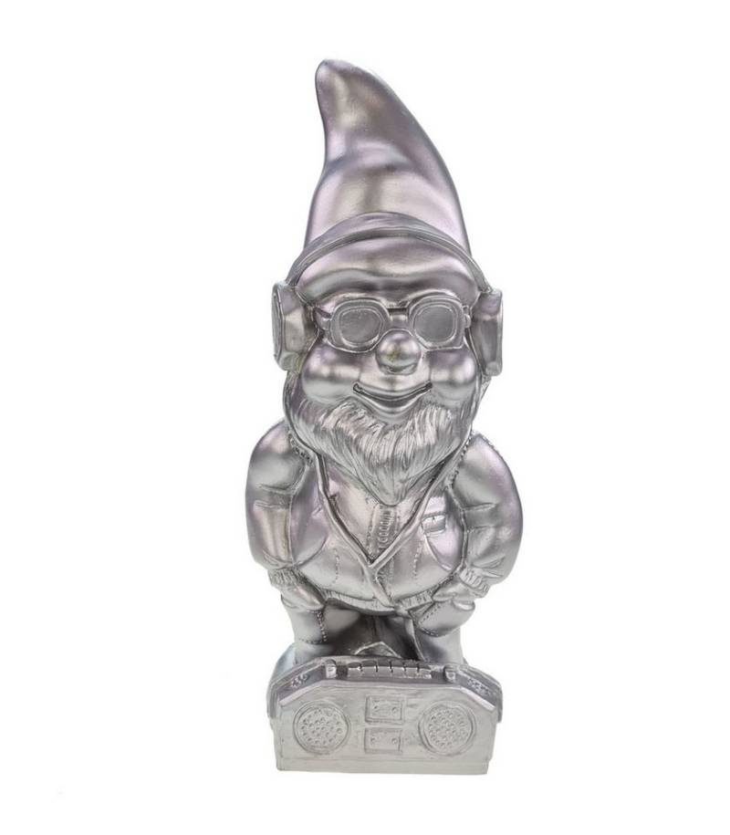 Kremers Schatzkiste Gartenzwerg Gartenzwerg Cool Silber Edition 34 cm PVC Zwerg Garten Zwerg Figur von Kremers Schatzkiste