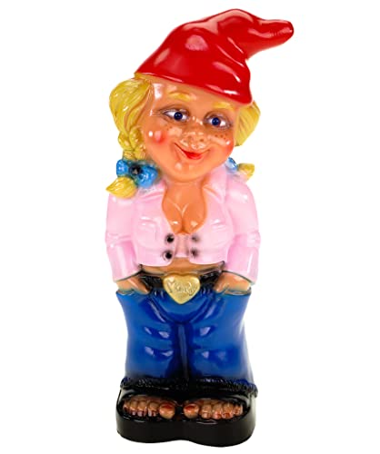 Kremers Schatzkiste Gartenzwerg Mandy Pink Zwergenfrau aus bruchfestem PVC Zwerg Made in Germany Figur von Kremers Schatzkiste