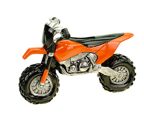 Kremers Schatzkiste Spardose Cross Motorrad Deko Sparschwein Figur Bike Geschenk Handbemalt Polyresin Dekoration Reisekasse Sparbüchse Urlaubskasse 15,5 x 10 cm von Kremers Schatzkiste