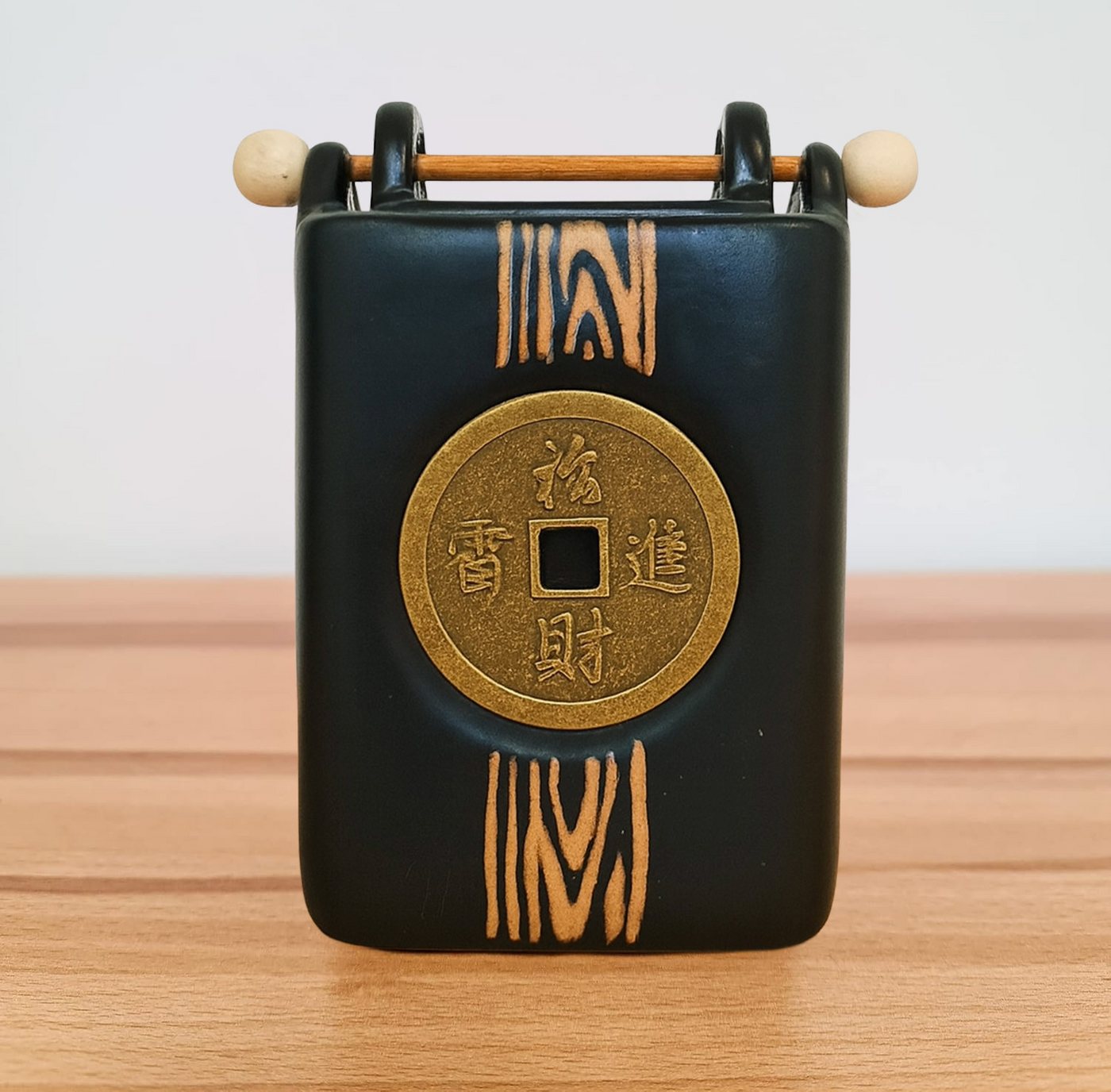 Kremers Schatzkiste Teelichthalter Kleiner fernöstlicher Aromabrenner 12 cm Feng Shui Duftlampe Keramik (2 St) von Kremers Schatzkiste