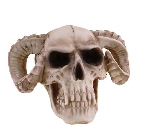 Kremers Schatzkiste Teufelsschädel Dekofigur mit Widderhörnern 15x25cm Polyresin Mystisches Design für Gothic- und Fantasy-Fans Totenkopf Totenschädel Replik Kremers Schatzkiste Teufelsschädel Dekofigur mit Widderhörnern 15x25cm Polyresin Mystisches Design für Gothic- und Fantasy-Fans Totenkopf Totenschädel Replik von Kremers Schatzkiste